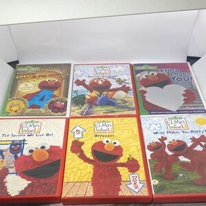 Sesame Street & Elmo’s World DVD Lot (6) –Educational Kids Shows